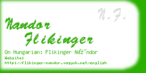 nandor flikinger business card